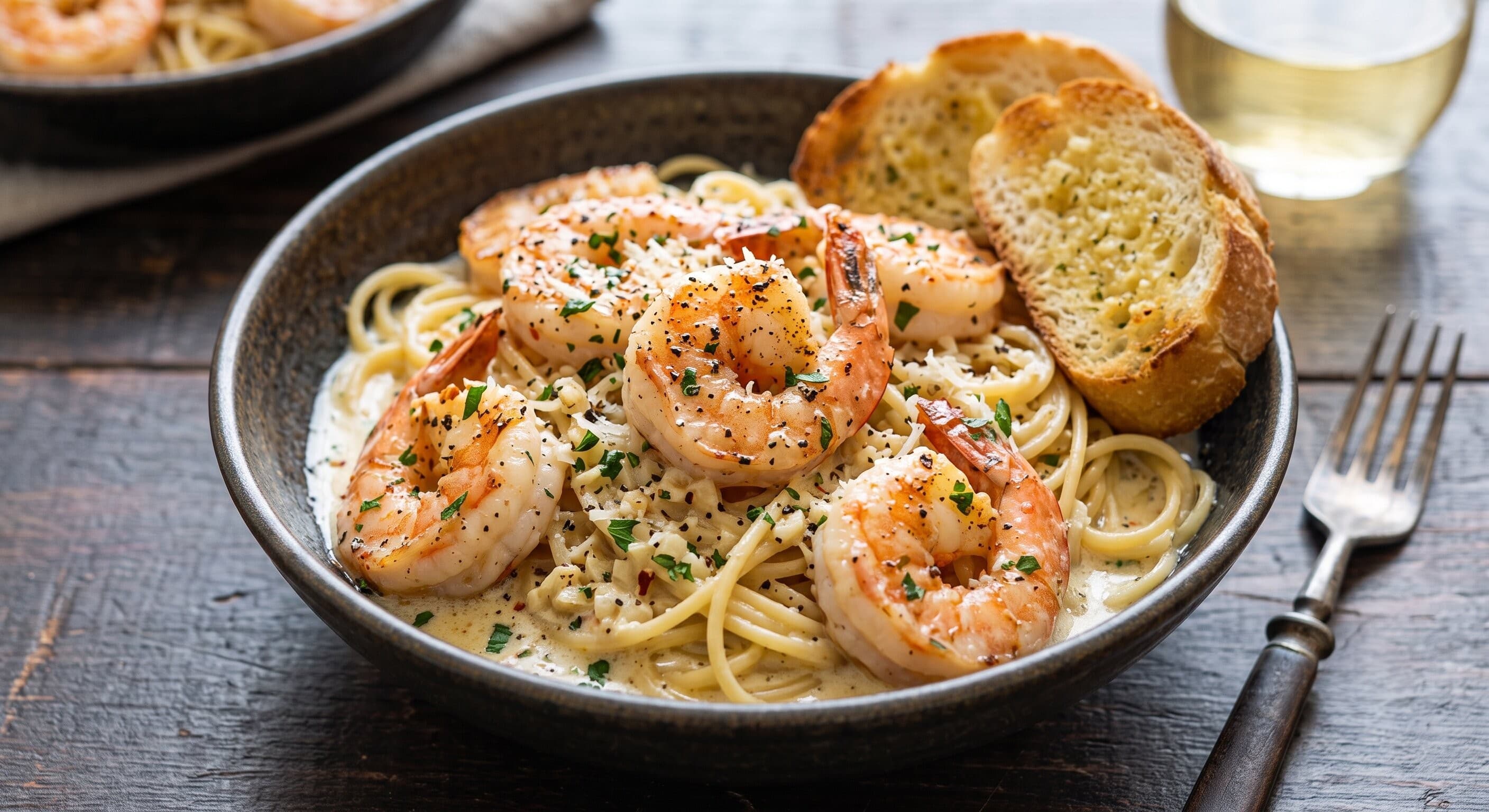 Creamy Garlic Shrimp Scampi